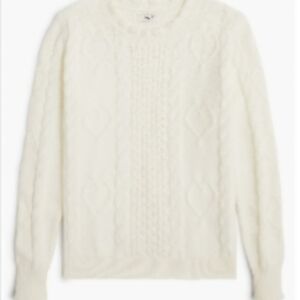 Cable Knit Crewneck Sweater - Cream
